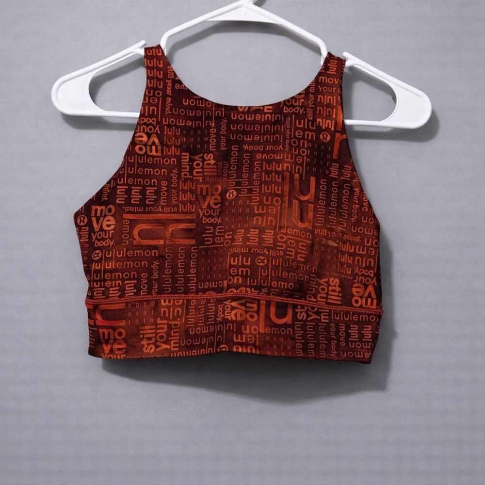 Energy High Neck Long line Bra in ombré red